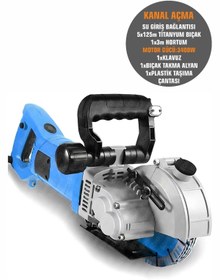 Resim BÖHRER Elektrikli 4200 Watt 4 Ağızlı Profesyonel Su Bağlantılı Plastik Çantalı Kanal Açma 