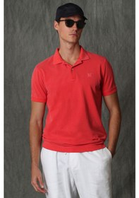 Resim Lufian Erkek Vernon Spor Polo Yaka T-Shirt 111040121 Mercan 