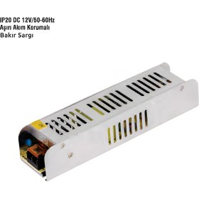 Resim Kendal Slım LED Trafo KLD250B — 250W / 21A (6.8×2.2×4 Cm) 