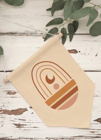 Resim Oturma Odası Duvar Dekoru, Pinterest Oda Dekoru, Boho Kanvas Flama Askılı Duvar Örtüsü NO:461 - Renkli - 6 / 30 x 40 