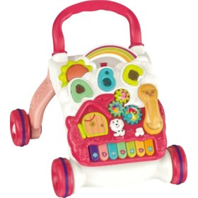 Resim Toys Piyanolu 4in1 Bebek Yürüteci Eğitici Aktivite Oyun Masası Yürüteç 