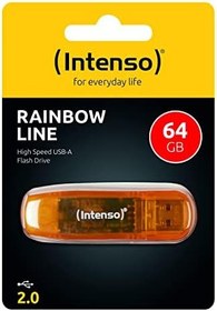 Resim Intenso Rainbow Line USB bellek 64GB Turuncu 3502490 
