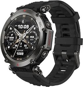 Resim Amazfit T-Rex Ultra 47mm Erkekler için Akıllı Saat, Rota Alma ve Navigasyon, 6 Uydu Konumlandırma Sistemi, Serbest Dalış Desteği ve 10 ATM Su Geçirmez, Sağlam Dış Mekan Askeri Sınıf Akıllı Saat, Siyah 