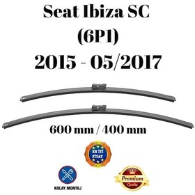 Resim Seat Ibiza Sc 6p1 2015 2016 2017 Uyumlu Ön Cam Silecek Süpürgesi Takımı 600/400mm Silbak Sb2416c 