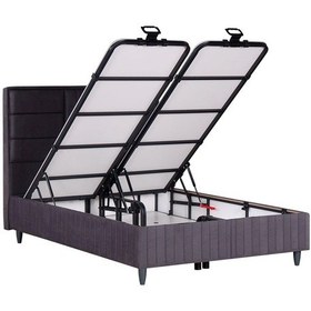 Resim Premium Bamboo Sleepy Üçlü Set Gri Baza Başlık Yatak 140 x 190 