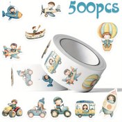Resim 500 Adet Karikatür Çıkartma Rulosu - Su Geçirmez Vinil Estetik Stickerlar, Sevimli Kawaii Grafiti Etiketler Su Şişeleri, Laptoplar, Telefonlar, Kaykaylar, Bisikletler ve Gitar için - Karışık Renkler, Tek Kullanımlık Sanat Malzemeleri, Sevimli Stickerlar, Su Geçirmez Dekoratif Çıkartmalar, Eğlenceli İllüstrasyonlar, Dayanıklı Stickerlar 