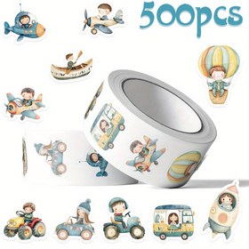 Resim 500 Adet Karikatür Çıkartma Rulosu - Su Geçirmez Vinil Estetik Stickerlar, Sevimli Kawaii Grafiti Etiketler Su Şişeleri, Laptoplar, Telefonlar, Kaykaylar, Bisikletler ve Gitar için - Karışık Renkler, Tek Kullanımlık Sanat Malzemeleri, Sevimli Stickerlar, Su Geçirmez Dekoratif Çıkartmalar, Eğlenceli İllüstrasyonlar, Dayanıklı Stickerlar 