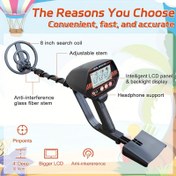 Resim MD-4070 Ayarlanabilir Yükseklikli (60.96cm-114.3cm Uzunluk) Ağır Hizmet Tipi Metal Dedektör, Büyük Arka Işıklı LCD Ekran, 3-Tonlu Ses & 6.6KHz Frekans - Tüm Metaller/Disk Modları, 19.81cm Gözetleme Bobini, İnsan-Dostu Tutma Kolu ve Parazit Önleyici Sistem Altın, Hazina Avcılığı Park Plaj Alanları İçin Batarya Destekli (Bataryalar Pakete Dahil Değildir)-Yetişkinler Ve Başlangıç İçin Ideal Dayanıklı Plastik Konstrüksiyon 