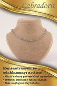 Resim OSMANLI DEĞERLİ TAŞ Sertifikalı Labradorit Doğal Taş Kolye 4 Mm, M412 