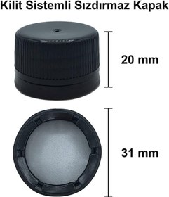 Resim 500 ml Yeşil Geolive Kilitli Kapaklı Ve Kapüşonlu 500 Cc Kavisli Cam Şişe 12 Adet 