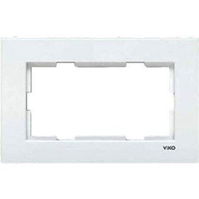Resim Viko Karre İkili Sıva Altı Priz Çerçeve Beyaz 