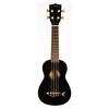 Resim Kala Makala Shark Soprano Ukulele (Siyah) 