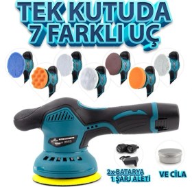 Resim Branzeg 12V Şarjli Polisaj Makinası 7 Farklı Başlık 