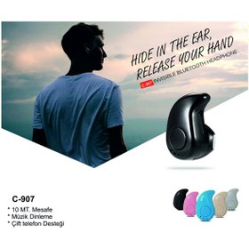 Resim Concord C-907 MİNİ KULAKİÇİ BLUETOOTH KULAKLIK 