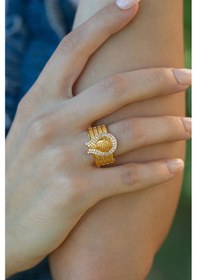 Resim Çgk Kuyumculuk Tuğralı Hasır Altın Yüzük Yaldız 