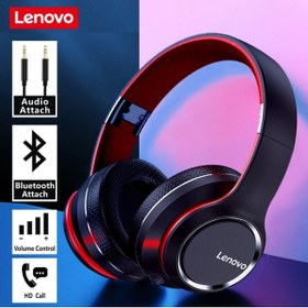 Resim AXYA Lenovo HD200 Bluetooth 5.0 Kulak Üstü Kulaklık Kırmızı 