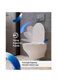 Resim Creavit Ns323 Ness Vortex Asma Klozet Beyaz Kapak Dahili 