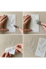 Resim Bedoris Duvar Kabartma Șablonu - Floral Desenli Stencil 1 ADET 