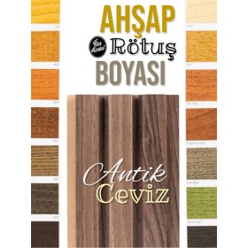 Resim Flea Market Ahşap Rötuş Boyası - Antik Ceviz - 25ML , Fırçalı Cam Şişede 