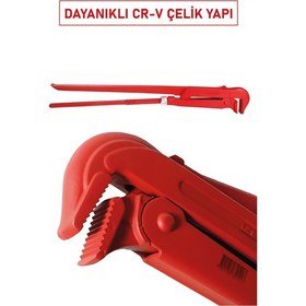 Resim 2201100015 Maşalı Boru Anahtarı 1.5 85 Cr-v Çelik, Ergonomik Sap, Dişli Kavrama Sistemli 