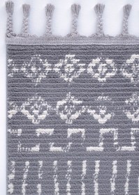 Resim Cool Halı Pera 1005 Gri Krem Hav Toz Vermez Yumuşak Dokulu Mutfak Antre Çocuk Odası Dokuma Makine Halısı 