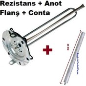 Resim FullYedek Arçelik Termosifon Titanyum Rezistansı Ve Anot Çubuk 2000 Watt 