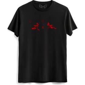 Resim Alfa Tshirt Vikings Resimli Dijital Baskılı Çocuk Siyah Tshirt 