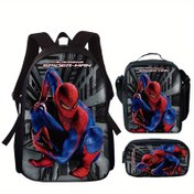 Resim Orijinal Marvel Spider-Man Serisi 3 Parça Set: Anime Tarzı Sırt Çantası, Crossbody Çanta, Kalem Kutusu, Üniversite Günlük Çantası, Laptop & Tablet Taşıma Çantası, Seyahat Organizeri 