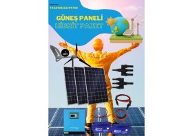Resim Teknovasyon Arge Güneş Enerjisi Hibrit Paket 3 Kva Tam Sin. Inverter 330 Watt Güneş Paneli 150 Amper Jel Akü 1000 Watt 24 V Rüzgar Türbini + Yerli Şarj Kontrol Cihazı Rüzgar Türbini Set 