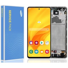Resim Samsung Galaxy A72 A725 Lcd Ekran Dokunmatik Siyah Servis Çıtalı 