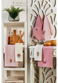 Resim Formeya 6'lı Mutfak Kurulama Bezi Waffle Desen 40x60 Cm 6 Adet Pudra 