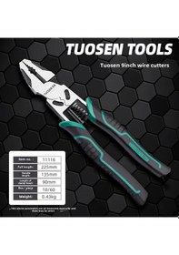 Resim Hombey Endüstriyel Çelik Testere, 8-9 İnç Çok Fonksiyonlu, Ergonomik Kollü, Dar Boşluklara Erişimli Tel Kesici Ve Bükücü Alet 