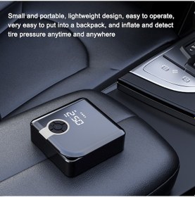 Resim Mini Şarjlı Araba Hava Kompresörü Oto 150psı Dijital Led Panel Ta 