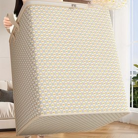 Resim 220 Litrelik Ekstra Büyük Kumaş Depolama Kutusu Fermuarlı Kapanış ile - Yatak Örtüleri, Giysiler, İç Çamaşırları için Hafif Taşınabilir Düzenleyici - Yatak Altı Depolama Çözümü, Yorgan ve Çarşaf Düzenleyici, Giysi Düzenleyici Depolama, Yatak Altı Düzenleyici, Dekoratif Depolama, Dayanıklı Depolama 