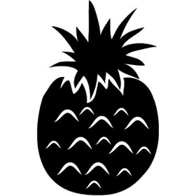 Resim Ananas Folyo Sticker 80cm Uzunluk Siyah 
