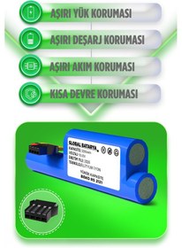 Resim Beko Rs 2121 Robot Süpürge Bataryası 10.8v 3200mah Li-ion Pil Yüksek Kapasite 