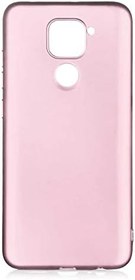 Resim Aksesuarcim Xiaomi Redmi Note 9 ile Uyumlu Kılıfı Silikon Pastel Renkli Mat Esnek İnce Kapak Prem Rose Gold 