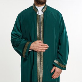 Resim BERAT Cübbe - İmam Cübbesi - Namaz Cübbesi - Yeşil Renk - 3 Numara - Sırmalı Model - Namaz Kıyafeti - 