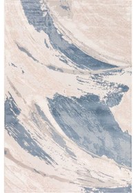 Resim Bafra Mavi Beyaz Halı Yumuşak Oturma Odası Salon Çocuk Odası Mutf Mavi - Beyaz 