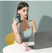 Resim Novahub Mavi 1 Adet Silikon Kap Katlanır İş Seyahati İçin Taşınabilir Yaratıcı Mini Teleskopik Kapaklı Bardak Açık Gezi Gargara Su Bardağı 320ml Mavi Mavi 