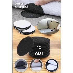 Resim 10 Adet Süper Yapışkan Halı Kaydırmaz Bant Çarşaf, Örtü Kaymasını Önleyici Cırtlı Yapışkan Bant 5 cm 