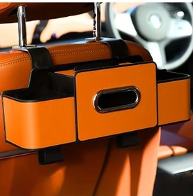 Resim Dashanshop Portakal Renkli Çocuk Koltuğu Organizerı: Doku Tutuculu, Çift Katlı, Dayanıklı Abs Malzeme 