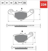 Resim GOLD AD 226 FREN BALATA SİNTER METAL 