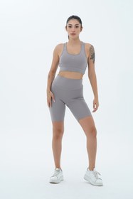 Resim George Phoenix Aero Motion - Gri Yüksek Bel Push-up Toparlayıcı Bisikletçi Taytı 