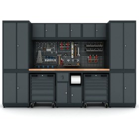 Resim İdeal Ekipman 3.1 Metre Modüler Çalışma Tezgahı İE.36.18.24 