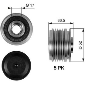 Resim GATES Alternator Kasnagı Mercedes W169 W245 