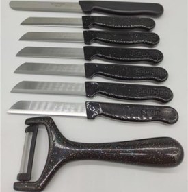 Resim Solingen Simli Siyah 8 Parça Mutfak Seti 