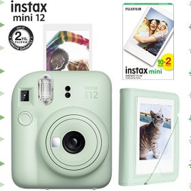 Resim Fujifilm Instax Mini 12 Mavi Fotoğraf Makinesi - 20'li Film Ve Mini Albüm Seti 
