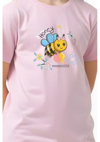 Resim Fyk Kids Kız Çocuk Honey Baskılı Tişört Pembe 