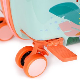 Resim Milk&Moo Jungle Friends Binilebilir Çocuk Valizi, 360° Tekerlekli, Ayak Destekli 